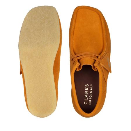 Женские полуботинки Clarks Wallabee. 26156621, оранжевые Женские полуботинки Clarks Wallabee. 26156621, оранжевые