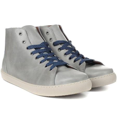 Мужские высокие кеды Petalous BOTA BASKET NOBUCK PEHON28, серые