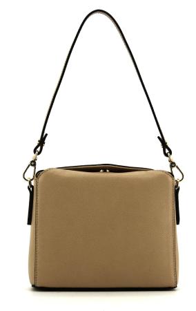 Женская сумка кросс-боди Maison Pourchet Cassetta Leather 77101, бежевая