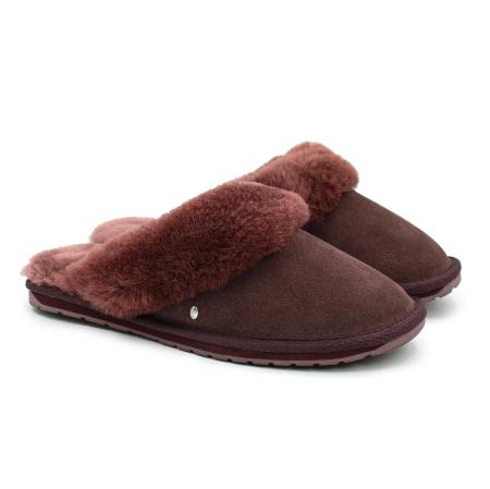 Женские тапочки EMU Australia Jolie W10015, бордовые