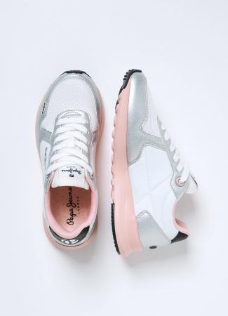 Детские кроссовки Pepe Jeans London YORK METALLIC GIRL PGS30525, серебряные Детские кроссовки Pepe Jeans London YORK METALLIC GIRL PGS30525, серебряные