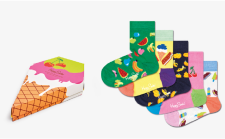 Ice Cream & Fruit Socks Gift Set XKICF44