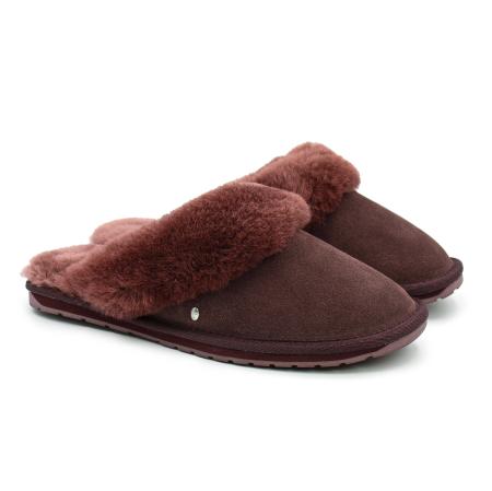 Женские тапочки EMU Australia Jolie W10015, бордовые