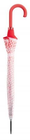 Зонт-трость Derby Hit Lang Transparent прозрачный, красный горох 77354BD, красный