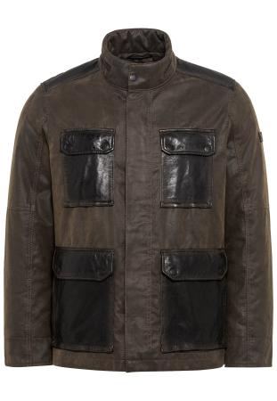 Мужская куртка-сафари Camel Active Leather Blouson 431170-2E87, хаки