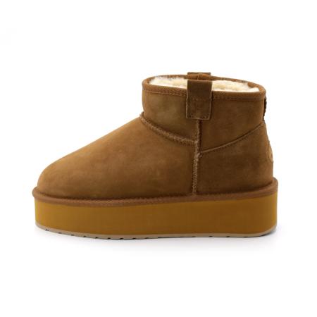 Женские ботинки из овчины (угги) EMU Australia Foy Flatform Micro W13073, коричневые