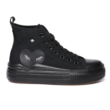 Женские высокие кеды British Knights KAYA FLOW MID B52-3727-02, черные