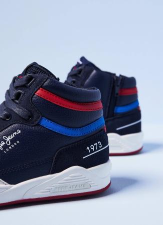 Детские высокие кроссовки Pepe Jeans London KURT BRITT BOOT PBS30499, синие