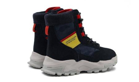 Детские высокие ботинки United Colors of Benetton Chunky Sole BTK127205, синие