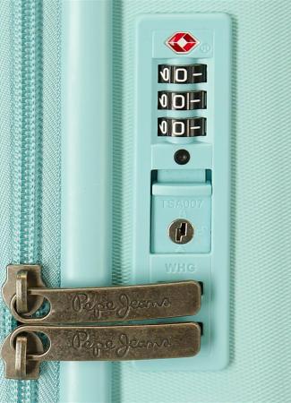 Троллей-кейс Pepe Jeans Bags ABS SUITCASE 55CM W/EXP. 4W PJL HIGHLIGHT 76886, голубой