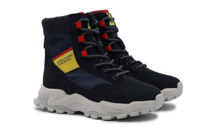 Детские высокие ботинки United Colors of Benetton Chunky Sole BTK127205, синие