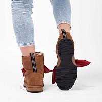 Sheepskin Fashion Sharky Mini Bandana W13199 - Женские полусапоги из овчины (угги) EMU Australia, коричневые Sheepskin Fashion Sharky Mini Bandana W13199 - Женские полусапоги из овчины (угги) EMU Australia, коричневые