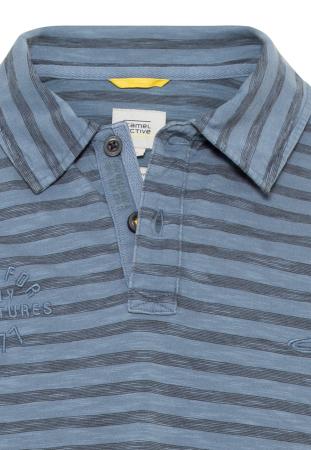 Мужское поло Camel Active Polo stripe 409965-1P57, голубое