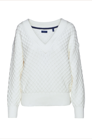 TEXTURE COTTON V-NECK 4804129