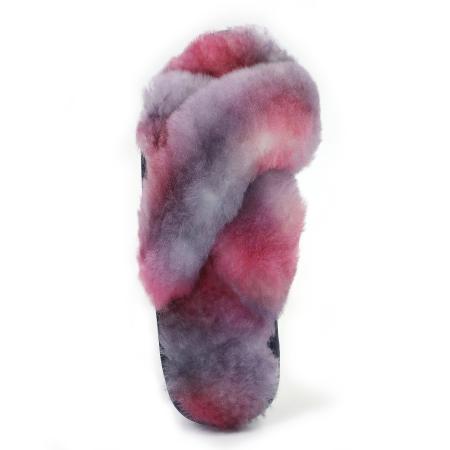 Детские тапочки EMU Australia Mayberry Tie Dye Teens T12630, фиолетовые