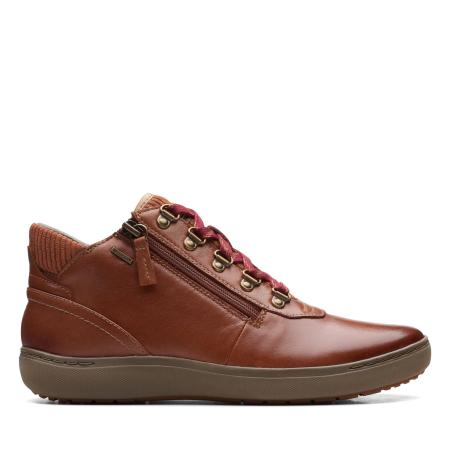 Женские высокие кеды Clarks Nalle Mid 26161892, коричневые