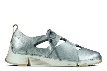Женские кроссовки Clarks Tri Sense 26138922, серебряные