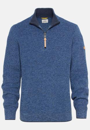 Мужской свитер Camel Active Knit 1/1 Troyer 409585-8K06, синий