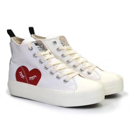 Женские высокие кеды British Knights KAYA MID B52-3705-03, белые