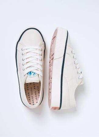 Детские кеды Pepe Jeans London OTTIS PLATFORM GIRL PGS30542, белые