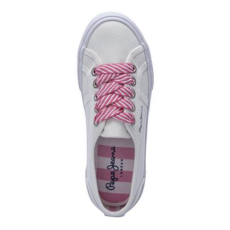 Детские кеды Pepe Jeans London BAKER BASIC GIRLS PGS30335, белые Детские кеды Pepe Jeans London BAKER BASIC GIRLS PGS30335, белые