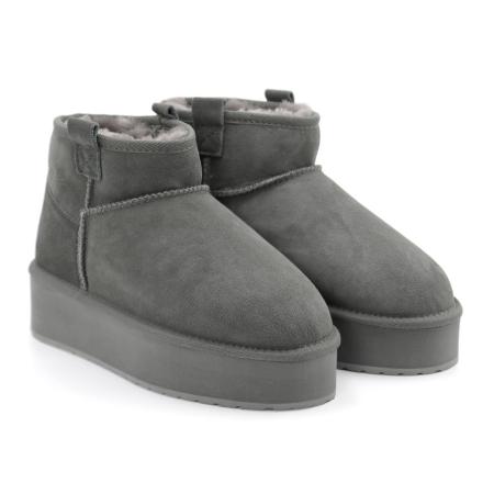 Женские угги EMU Australia Foy Flatform Micro W13073, серые Женские угги EMU Australia Foy Flatform Micro W13073, серые