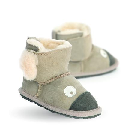 Детские ботинки из овчины (угги) EMU Australia Koala Walker B10306, серые Детские ботинки из овчины (угги) EMU Australia Koala Walker B10306, серые
