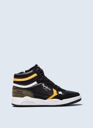 Детские высокие кроссовки Pepe Jeans London KURT BRITT BOOT DARK PBS30500, черные