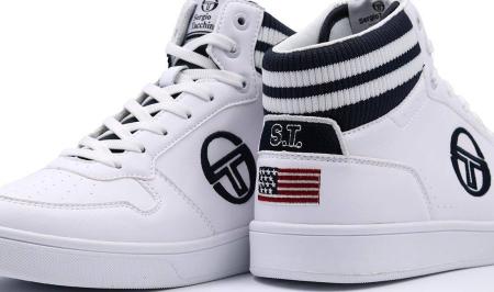 Мужские высокие кеды Sergio Tacchini Retro Basket STM124060, белые