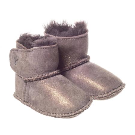 Детские ботинки из овчины (угги) EMU Australia Baby Bootie Metallic B11428, коричневые