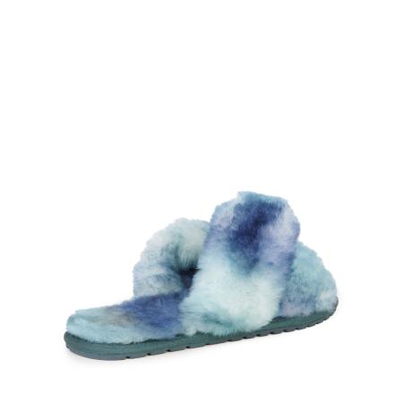 Детские тапочки EMU Australia Mayberry Tie Dye Teens T12630, голубые