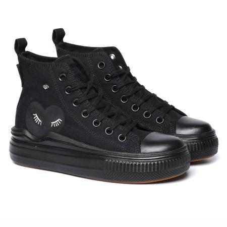 Женские высокие кеды British Knights KAYA FLOW MID B52-3727-02, черные