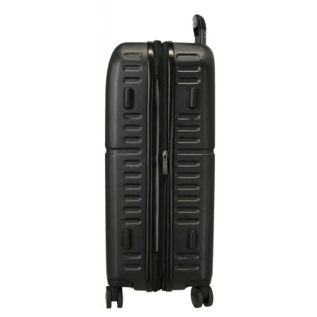 Троллей-кейс Pepe Jeans Bags ABS LUGGAGE SET 2/ 55-70CM.4W.PJL HIGHLIGHT 76895, черный Троллей-кейс Pepe Jeans Bags ABS LUGGAGE SET 2/ 55-70CM.4W.PJL HIGHLIGHT 76895, черный