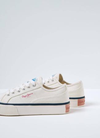 Детские кеды Pepe Jeans London OTTIS PLATFORM GIRL PGS30542, белые