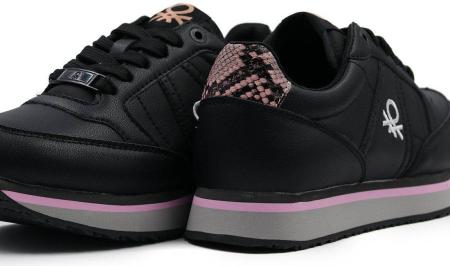 Женские кроссовки United Colors of Benetton Eva Jogging BTW123102, черные Женские кроссовки United Colors of Benetton Eva Jogging BTW123102, черные