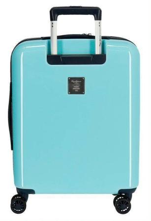 Троллей-кейс Pepe Jeans Bags ABS SUITCASE 55CM 4W.PJL EMMA TURQUOISE 76693, ABS SUITCASE 55CM 4W.PJL EMMA TURQUOISE