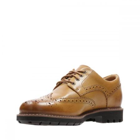Мужские дерби брогированные Clarks Batcombe Wing 26141385, коричневые