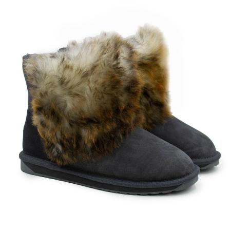 Женские полусапоги из овчины (угги) EMU Australia Stinger Mini Lava W12308, серые Женские полусапоги из овчины (угги) EMU Australia Stinger Mini Lava W12308, серые