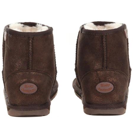 Детские полусапоги из овчины (угги) EMU Australia Wallaby Mini Metallic K11856, коричневые