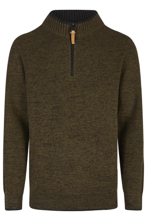 Мужской свитер Camel Active Knit 1/1 Troyer 409585-8K06, оливковый