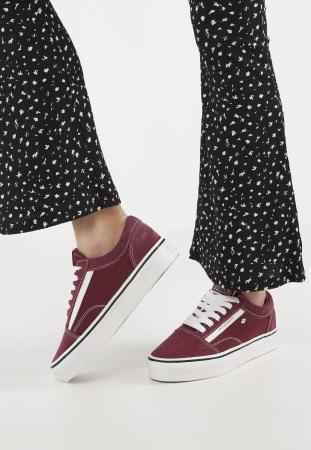 Женские кеды British Knights MACK PLATFORM B48-3713-03, бордовые