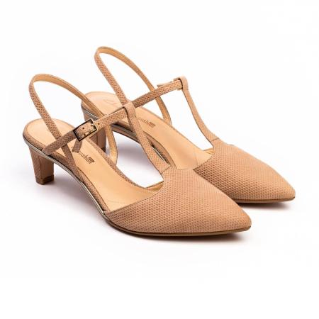Женские туфли с закрытым мыском/открытой пяткой Clarks Ellis Lola 26142097, бежевые