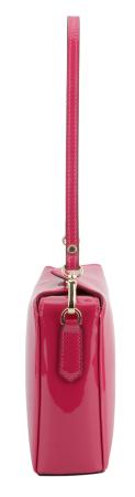 Женская сумка кросс-боди Maison Pourchet Cassetta Vernis 86001, фуксия