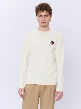Мужской джемпер Gant COTTON C-NECK 8050185, белый