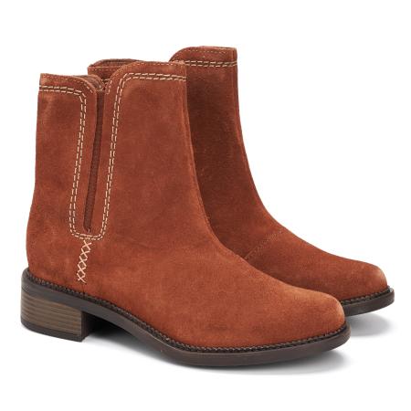 Женские полусапоги Clarks Maye Zip 26168048, коричневые