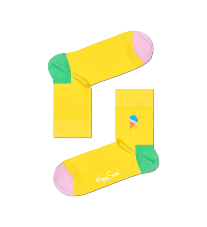 Embroidery Ice Cream Half Crew Sock BEIC13