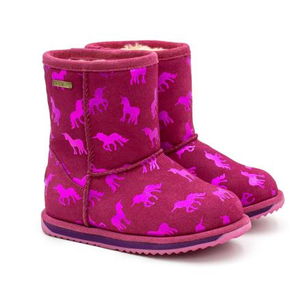 Детские сапоги EMU Australia Rainbow Unicorn Brumby K12373 (дет. сапоги из овчи K12373, фуксия