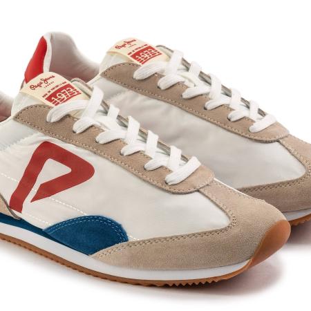 Мужские кроссовки Pepe Jeans London TAHITI RETRO MAN PMS30513, белые Мужские кроссовки Pepe Jeans London TAHITI RETRO MAN PMS30513, белые