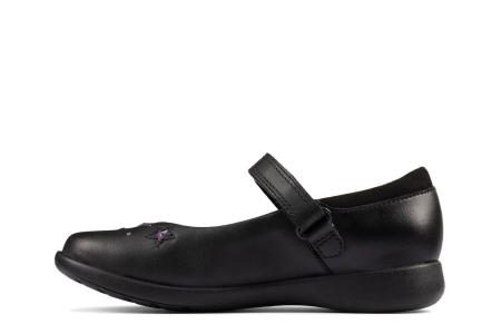 Детские туфли на ремешке Clarks Etch Bright K 26151124, черные