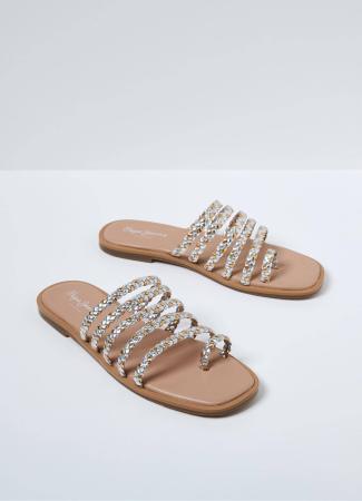 Женские сланцы Pepe Jeans London IRMA FOLK s_PLS90556, серебряные
